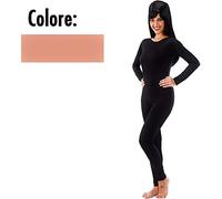 Tuta Donna Lycra Color Carne M