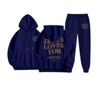 Tuta Donna Sportiva Completa 2 Pezzi Jogging Fitness Tracksuit felpa con cappuccio a maniche lunghe Tute Training e Pantalone Da Casa Curvy Taglie Forti Ginnastica