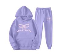Tuta Donna Sportiva Completa 2 Pezzi Tute da Ginnastica Elegante Invernale con Cappuccio Set Pullover Felpa Senza E Jogging Pantaloni Workout Fitness Outfit Taglie Forti