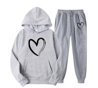 Tuta Donna Sportiva Completa Autunno Inverno Tute Casual Leggera felpa con cappuccio a maniche lunghe e Jogging Pantaloni Set di Tempo Libero Yoga Sportswear