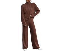 Tuta Donna Sportiva Completa Set da Salotto Ginnastica Tute Casual Leggera Felpa in Pile Calda Pullover Elegante Top e Pantaloni per Running Fitness Abbigliamento sportivo Palestra Invernale
