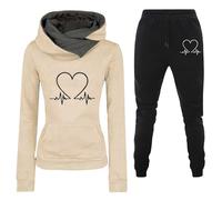 Tuta Donna Sportiva Curvy Comode Felpa Con Cappuccio E Jogging Pantaloni Tute 2 Pezzi Leggera Invernale Tuta Palestra Set Abbigliamento Elegante Firmate Completo Fitness Passeggio Da Casa Tracksuit