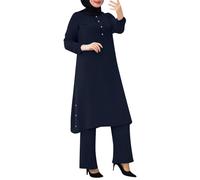 Tuta Elegante Donna con Top e Pantaloni Completo Stile Modesto e Confortevole per Donne Musulmane Occasioni Speciali con Design Moderno Funzionale per Tutto lAnno