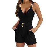 Tuta Elegante Donna Corto Taglie Forti Vita Alta Canotta E Pantaloncini Completo 2 Pezzi Set Leggera Estiva Curvy Tute Cerimonia Moda Set Coordinato Sexy Halter Senza Maniche Completa Casual