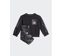 Tuta enfant felpata bambino Adidas Camo JW2456 nero-grigio-bianco
