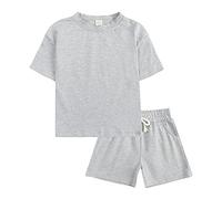 Tuta estiva 2 pezzi per ragazzo e ragazza - Set corto maniche e pantaloncini, abbigliamento leggero e pratico per tutte le occasioni