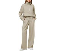 Tuta Felpata Donna Completi Sportivi Leggero 2 Pezzi Cotone Elegante Fitness con Cappuccio Set Felpa e Jogging Pantaloni Ginnastica Tutta da Casa Taglie Forti Tute Palestra Invernale
