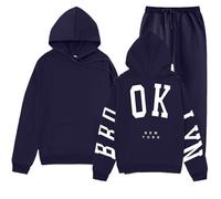 Tuta Felpata Donna Set da Salotto Ginnastica Donne Completa Sportiva Felpa in Pile Calda Pullover Elegante Senza Cappuccio e Pantalone Workout Fitness Outfit Completo Tracksuit Sportwear