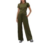 Tuta Felpata Donna Sportiva 2 Pezzi Due Cotone Jogging Completo Palestra Sportivo Ginnastica Curvy Tute Training Felpa con Cappuccio e Pantalone Abbigliamento Set Tempo Libero Yoga Sportswear