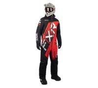 FXR CX F.A.S.T. Insulated 2023 Tuta da motoslitta monopezzo, nero-bianco-rosso, taglia L