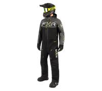 FXR Maverick Lite Tuta da motoslitta monopezzo, nero-grigio-giallo, taglia S