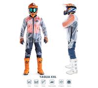 TUTA GIACCA ANTIPIOGGIA ACERBIS MOTO CROSS ENDURO OFFROAD TRASPARENTE RESISTENTE