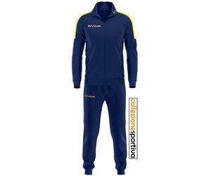 TUTA GIVOVA REVOLUTION TRAINING PERÙ SPORT RELAX-TR033 col.blu/giallo
