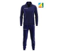 TUTA GIVOVA UNISEX LF30 TRAINING in cotone french terry tracksuit BLU/BIANCO