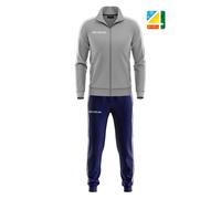TUTA GIVOVA UNISEX LF30 TRAINING in cotone french terry tracksuit BLU/BIANCO