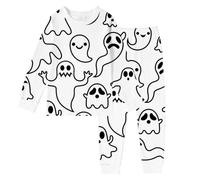 Tuta Halloween Bambino - di Halloween per bambini ragazzi e ragazze a maniche lunghe con scarabocchio costume fai da te per la primavera e l'estate comodo stagionale