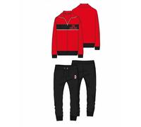 Tuta Homewear Uomo in Cotone Full Zip AC Milan Prodotto Ufficiale Art. F10 2025 (Rosso, L)