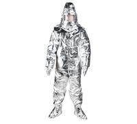 Tuta ignifuga, anti-radiazioni termiche, resistente alle alte temperature, resistente al calore da 1000 a 1200 °C, in tessuto ignifugo composito in foglio di alluminio(1000℃,Medium)