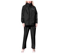 Tuta Impermeabile Donna con Cappuccio e Tasche Completo Due Pezzi Leggero Funzionale Pioggia Vento Ideale Attività Outdoor Uso Quotidiano Design Pratico e Resistente per Donne Avventurose Donna