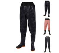 Tuta impermeabile per gli uomini Stivali in gomma per gli uomini da caccia pantaloni elastici in vita con stivali Design floreale abbigliamento da lavoro traspirante Wader Pant Caccia pesca Bootfoot