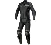 Alpinestars Stella GP Plus Ladies Two Piece Tuta in pelle per moto, nero/grigio, Taglia 46