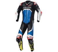 Tuta in Pelle Alpinestars GP Tech V4 Nero/Blu/Giallo Fluo56 Nero,Blu,Giallo Fluo
