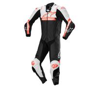 Alpinestars Missile V2 Ward, tuta in pelle 1pz. 56 male Nero/Bianco/Rosso Fluo