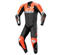 Alpinestars Missile V2 Ward, tuta in pelle 1pz. 52 male Nero/Rosso Fluo/Bianco
