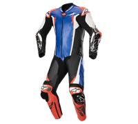 Alpinestars Racing Absolute V2, tuta in pelle 1pz. traforata 56 male Blu/Nero/Bianco/Rosso Fluo