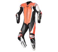 Alpinestars Absolute V2 Tuta in pelle da moto monopezzo, nero-bianco-rosso, taglia 52 per maschi