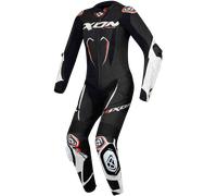 Ixon Vortex 3 Tuta in pelle moto 1 pezzo da donna, nero-bianco, taglia L per donne