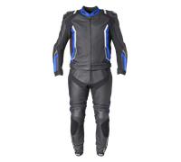 GMS-Moto GR-1, tuta in pelle 2 pezzi. 56 male Nero/Blu/Bianco