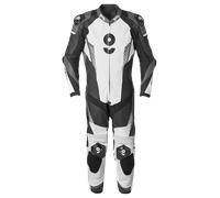 GMS-Moto GRC-1, tuta in pelle 1pz. 58 male Nero/Bianco/Grigio