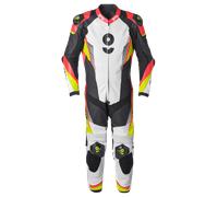 GMS-Moto GRC-1, tuta in pelle 1pz. 54 male Nero/Bianco/Rosso/Giallo