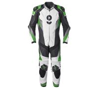 GMS-Moto GRC-1, tuta in pelle 1pz. 58 male Nero/Bianco/Verde/Grigio