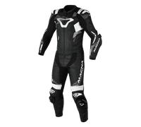 Macna Armadyl Tuta in pelle da moto a due pezzi traforata, nero-bianco, taglia 46 per maschi