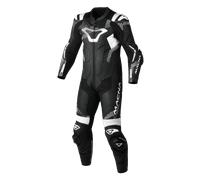 Macna Armadyl Tuta in pelle da moto monopezzo traforata, nero-bianco, taglia 48 per maschi