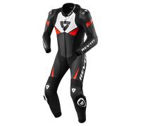 Rev'it Tuta Intera In Pelle Revit Argon 2 Nero Rosso UOMO 54