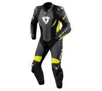 Revit Control Tuta in pelle da moto di un pezzo, nero/giallo, Taglia 50