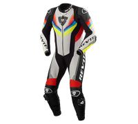 Revit Quantum 3 Tuta in pelle da moto monopezzo traforata, Grigio/Giallo neon, Taglia 48