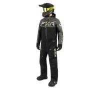 FXR Maverick F.A.S.T. Insulated Tuta da motoslitta monopezzo, nero-grigio-giallo, taglia L per maschi