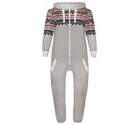 Tuta Intera A2Z Grigia Con Motivo Azteco E Fiocchi Di Neve Per Bambini