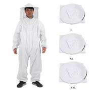 Tuta Intera Anti Ape Abbigliamento Per Apicoltura Cappuccio In Velo Di Cotone