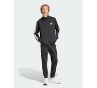 adidas Uomo SPORTSWEAR BASIC 3 STRIPES FLEECE TRACKSUIT, Black, S