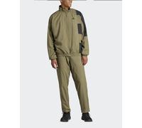 adidas Uomo Sportswear Colorblock Track Suit, Olive Strata/Black, S