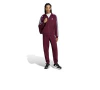 Tuta Intera Completa Tracksuit UOMO Adidas 3-Stripes Fleece Amaranto Grigio