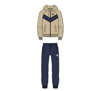 Tuta Intera Completa UOMO Diadora Hoodie Full Zip FT Beige Blue