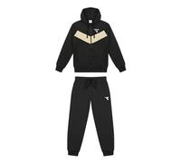 Tuta Intera Completa UOMO Diadora Hoodie Full Zip FT Nero Cotone French Terry