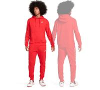 Tuta Intera Completa UOMO Nike Club Fleece HD Rosso Cotone Felpato