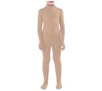 Tuta intera da uomo e donna, open face, Halloween, costume da seconda pelle, unisex, per adulti, body stretto, elasticizzato, per cosplay, Halloween, body invisibile, A1 beige., L